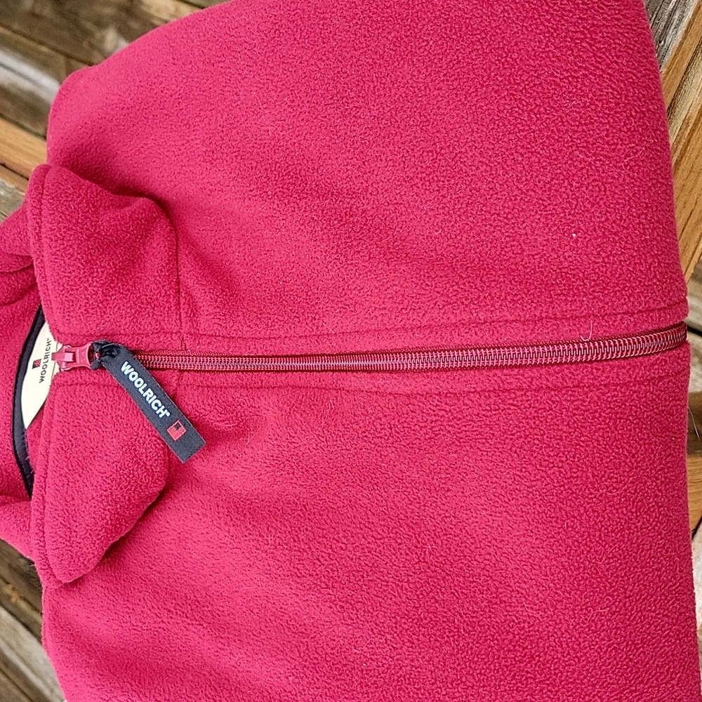 Woolrich Women's Lg Burgandy Fleece Vest - Picture 15 of 16